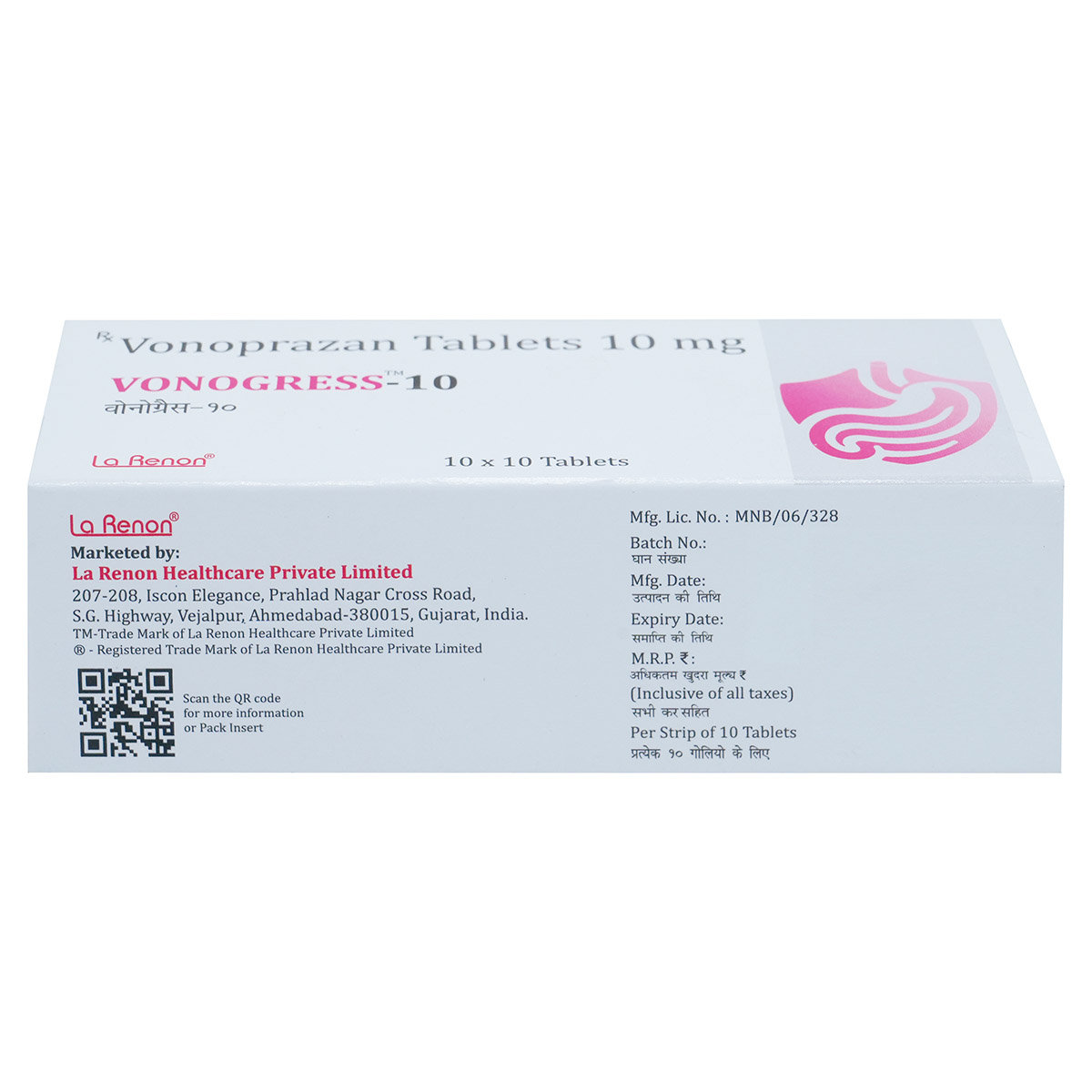 Vonogress-10 Tablet 10's, Pack of 10 TABLETS Vonogress-10 Tablet 10's, Pack of 10 TABLETS