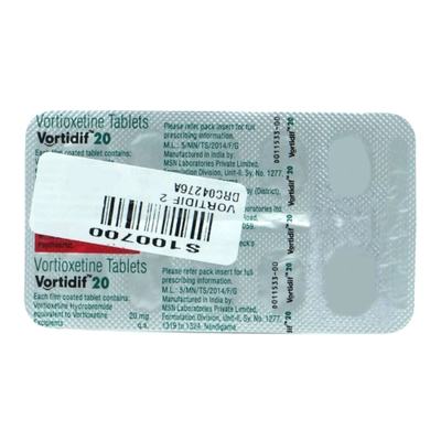 Vortidif 20 Tablet 10's, Pack of 10 TabletS