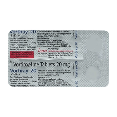 Vortiray-20 Tablet 10's, Pack of 10 TabletS