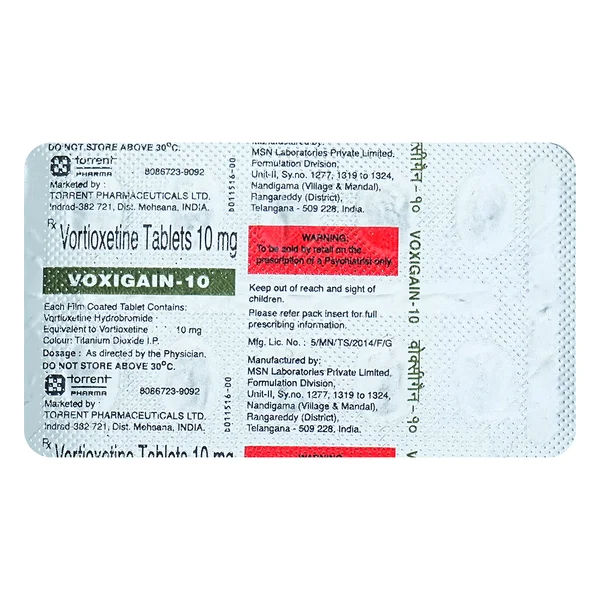 Voxigain-10 Tablet 10's, Pack of 10 TabletS