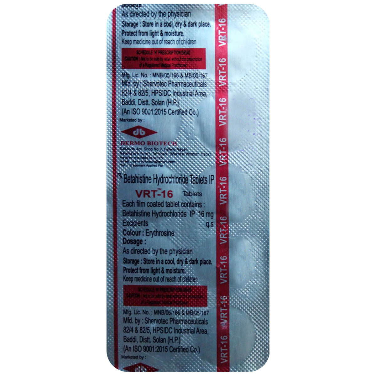 Vrt-16 Tablet 10's, Pack of 10 TABLETS Vrt-16 Tablet 10's, Pack of 10 TABLETS