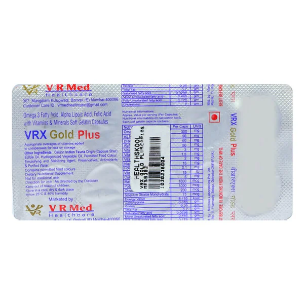 VRX Gold Plus Capsule 10's, Pack of 10 CAPSULES