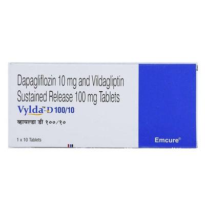 Vylda-D 100/10 Tablet 10's, Pack of 10 TabletS