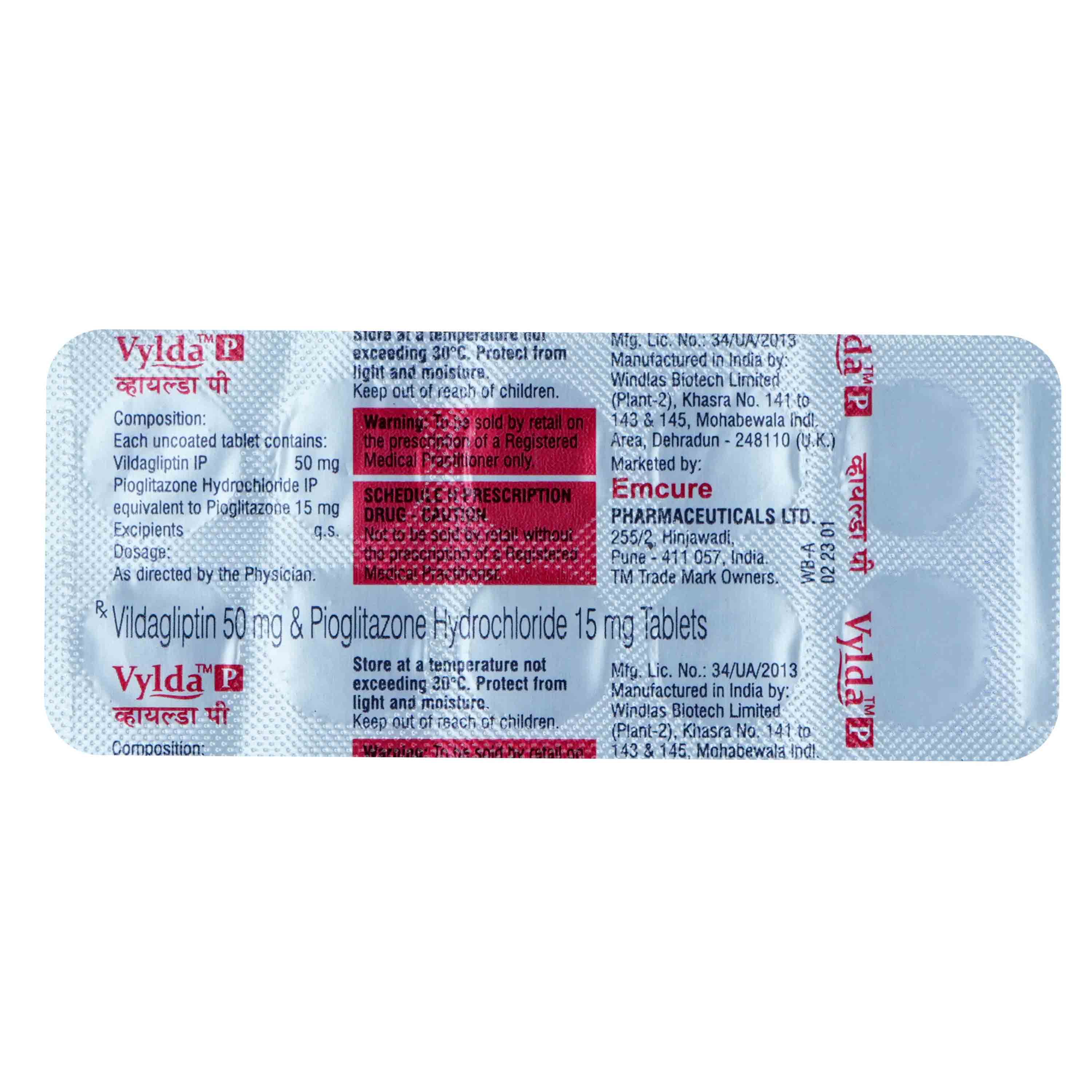 Buy Vylda P Tablet 10's Online