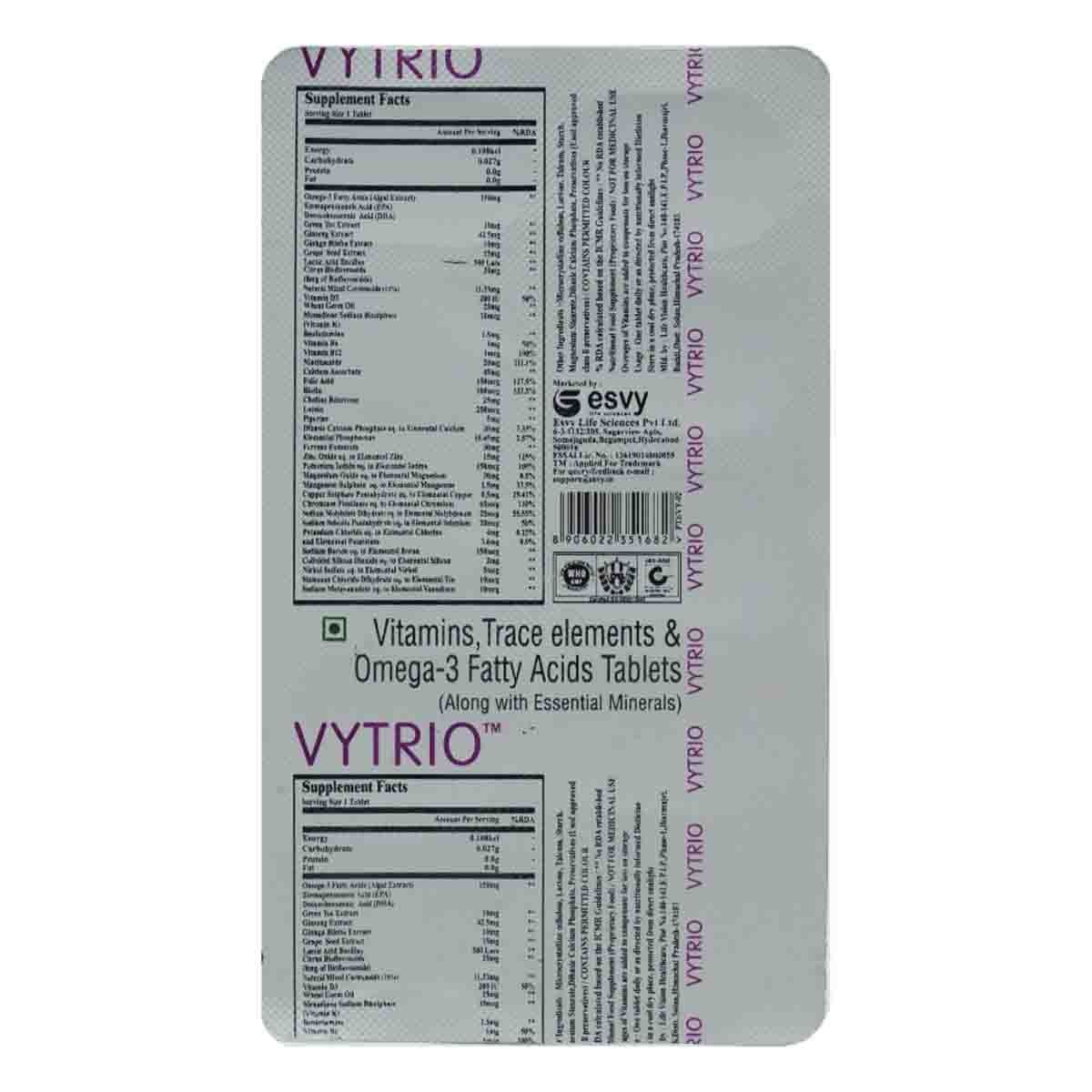 Vtrios Vytrio Tablet 10's Price, Uses, Side Effects, Composition - Apollo Pharmacy