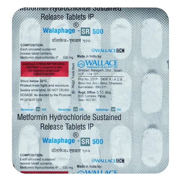 Walaphage-SR 500 Tablet 15's