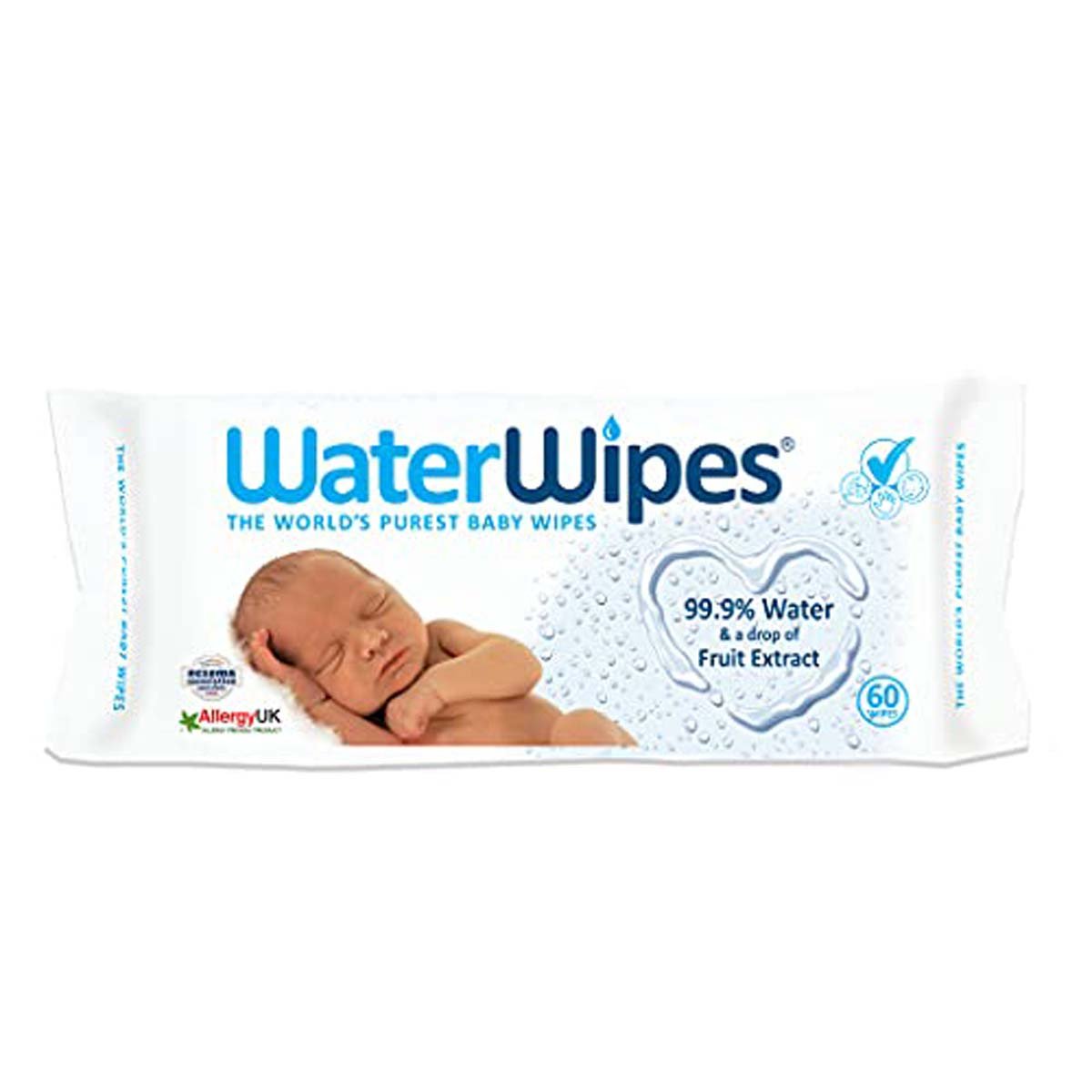 WaterWipes Fruit Extract Baby Wipes, 60 Count, Pack of 1 WaterWipes Fruit Extract Baby Wipes, 60 Count, Pack of 1