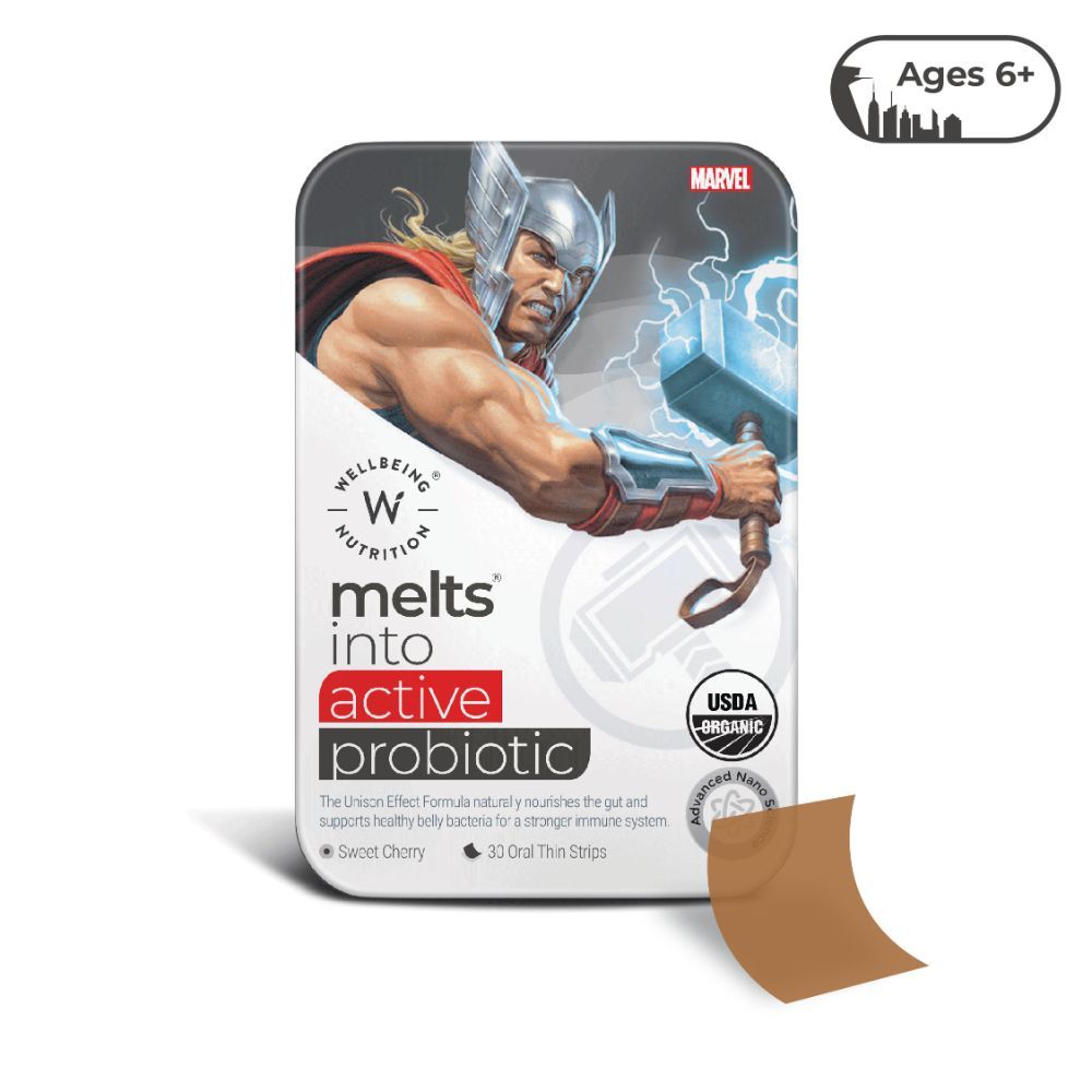 Buy Wellbeing Nutrition Melts Into Active Marvel Probiotic, 30 Strips Online