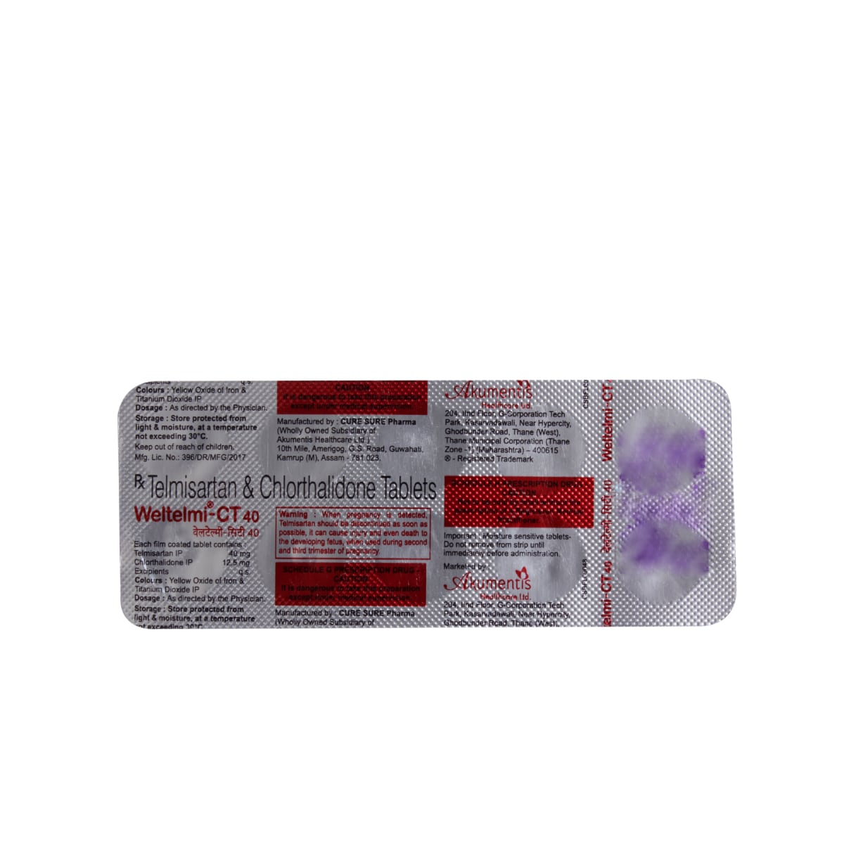 Weltelmi-CT 40 Tablet 10's, Pack of 10 Weltelmi-CT 40 Tablet 10's, Pack of 10