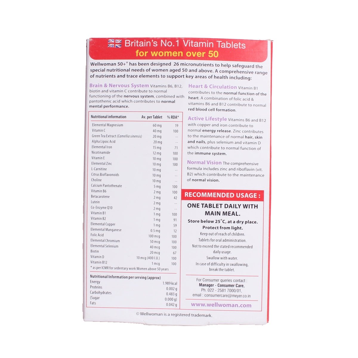 Wellwoman 50+ Tablet 10's, Pack of 10 Wellwoman 50+ Tablet 10's, Pack of 10