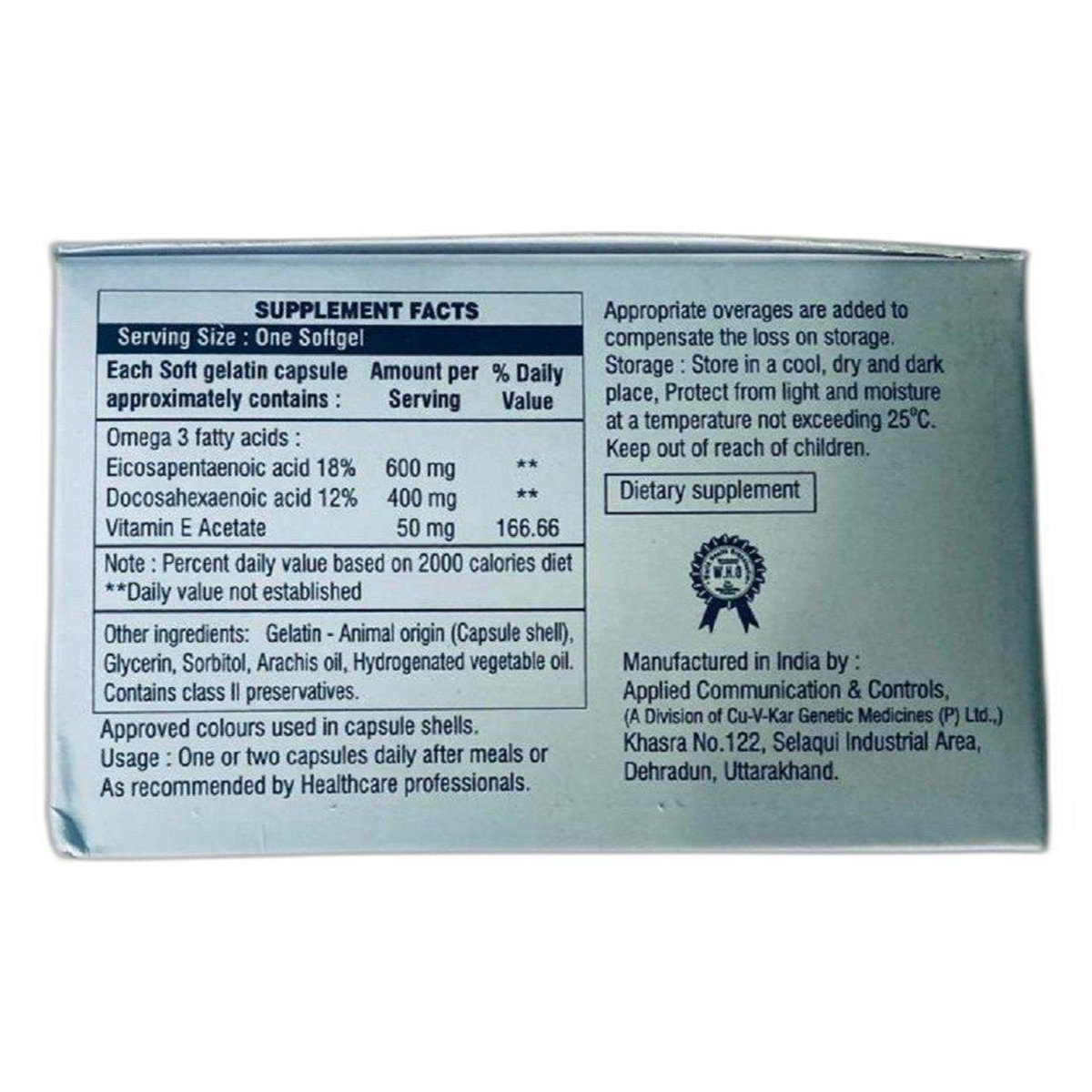 Wellness Omega Capsule 10's, Pack of 10 CapsuleS Wellness Omega Capsule 10's, Pack of 10 CapsuleS