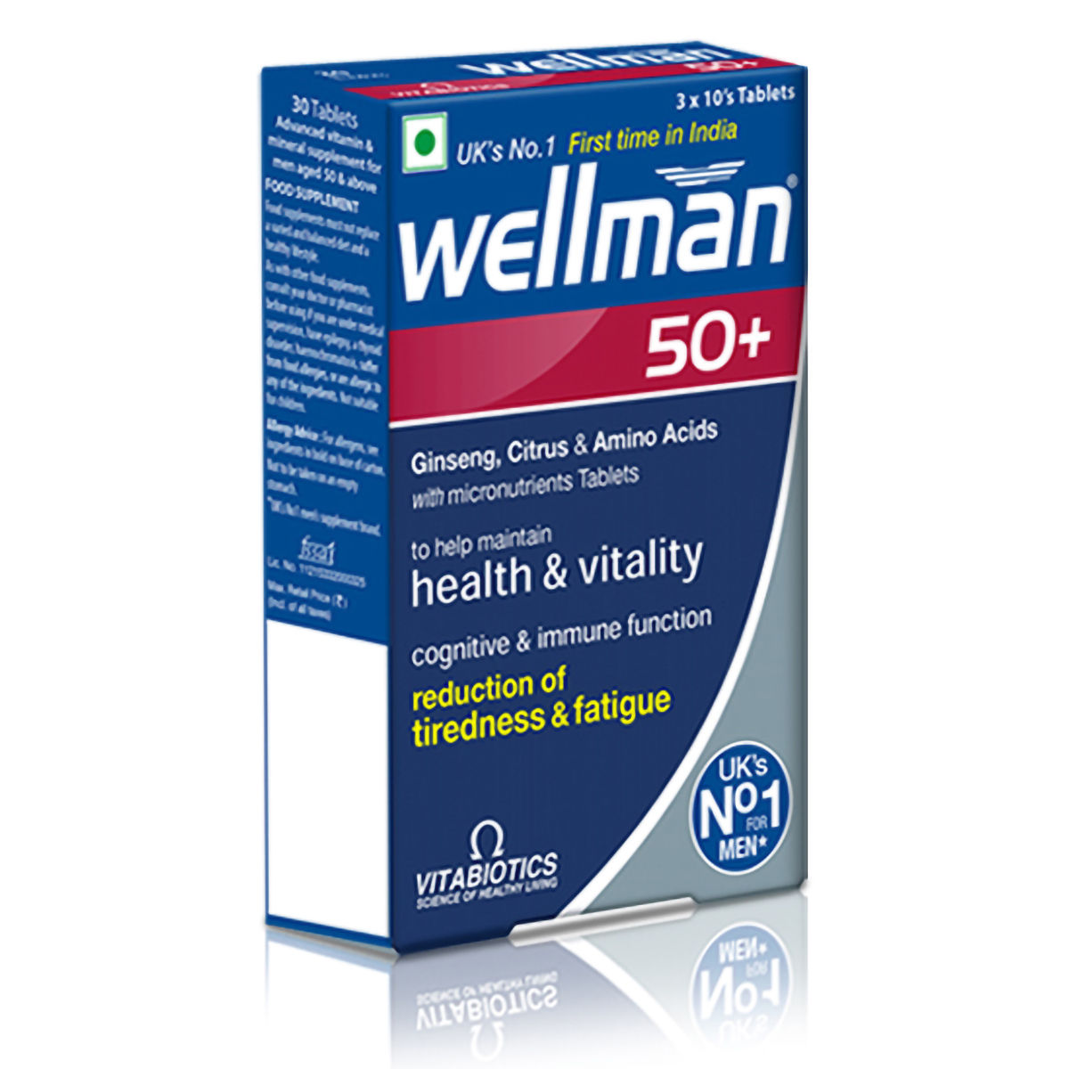 Wellman 50+ Health Supplement for Men, 30 Tablets Price, Uses, Side