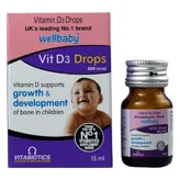 Wellbaby Vit D3 400IU Oral Drops 15 ml, Pack of 1 DROPS