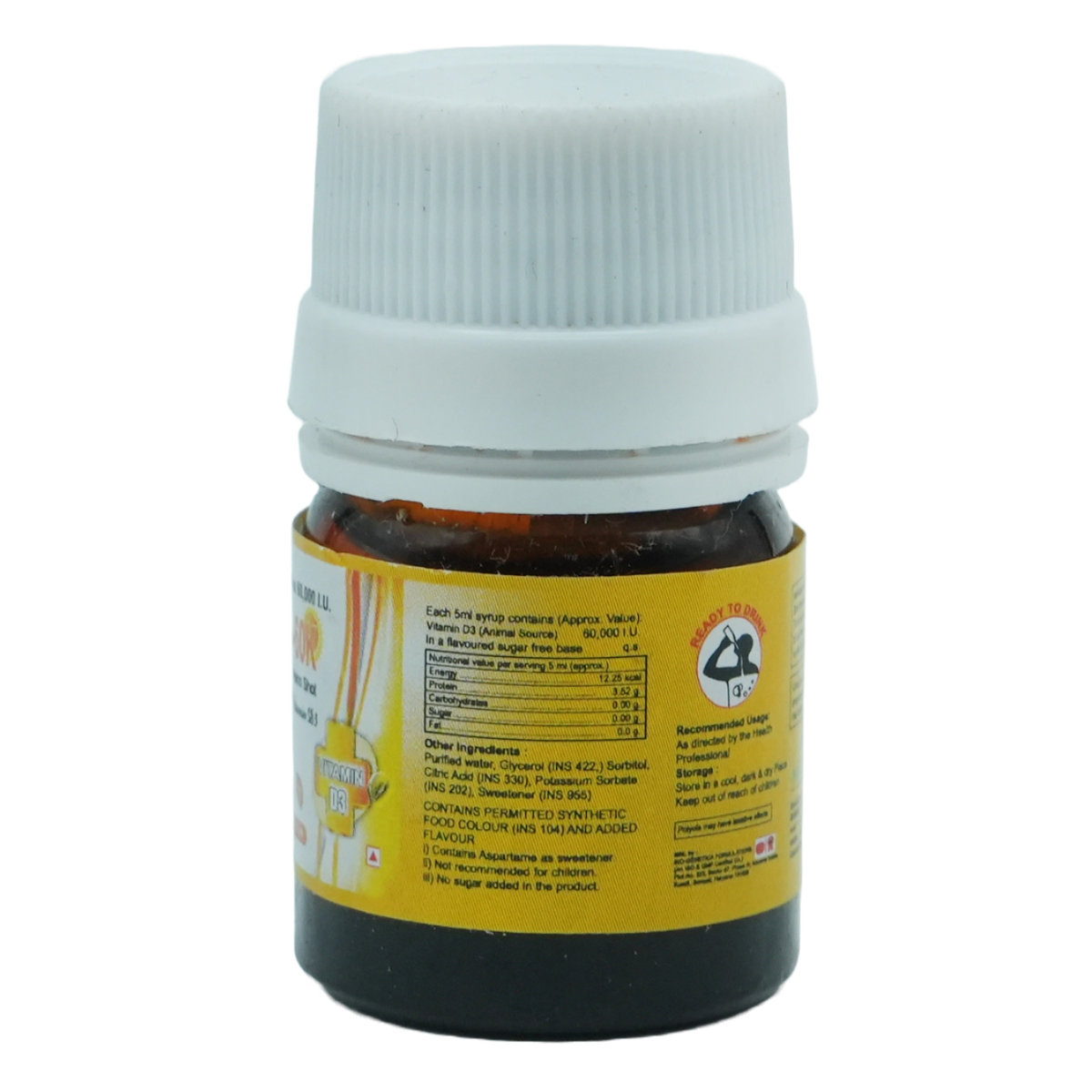 Well D3-60K Sugar Free Nano Orange Flavour Solution 5 ml, Pack of 1 Oral Solution Well D3-60K Sugar Free Nano Orange Flavour Solution 5 ml, Pack of 1 Oral Solution