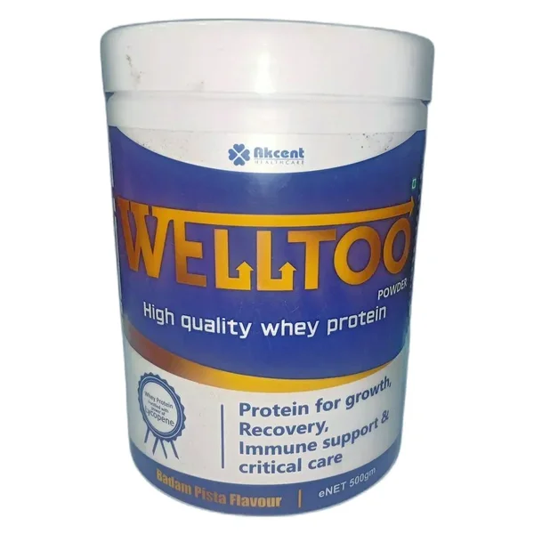 Welltoo Badam Pista Flavour Powder 500 gm, Pack of 1