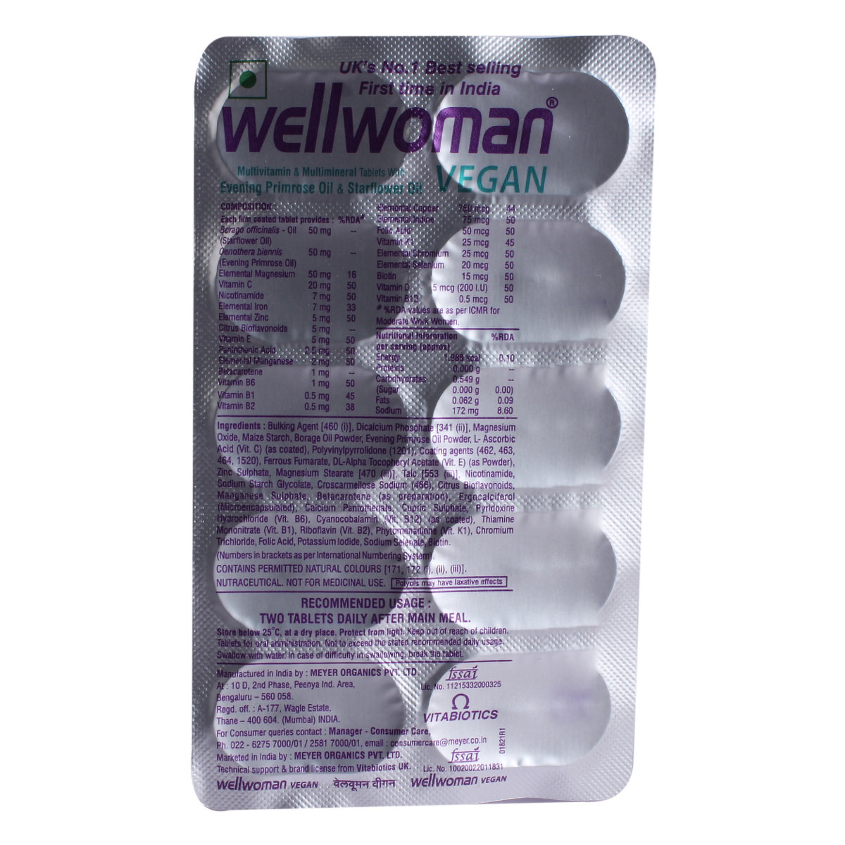 Wellwoman Vegan, 10 Tablets, Pack of 10 Wellwoman Vegan, 10 Tablets, Pack of 10