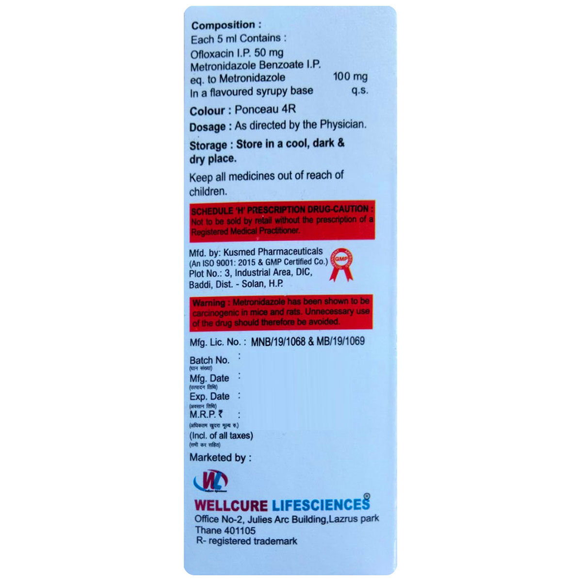 Welflox-M Mango Flavour Oral Suspension 60 ml, Pack of 1 ORAL SUSPENSION Welflox-M Mango Flavour Oral Suspension 60 ml, Pack of 1 ORAL SUSPENSION