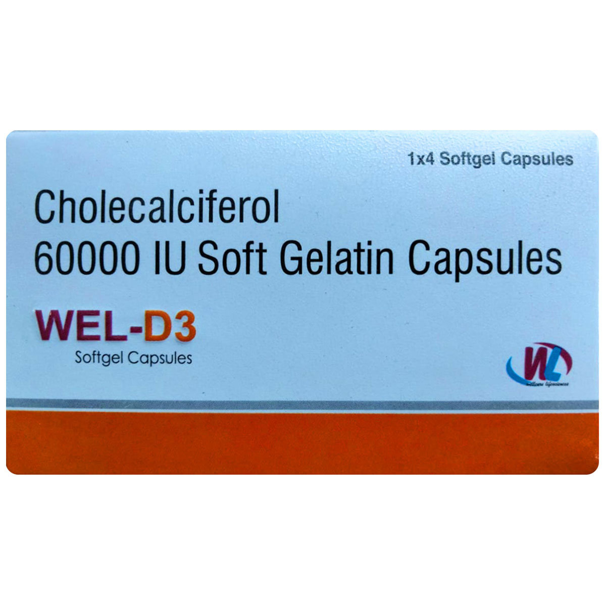 Wel-D3 Softgel Capsule 4's, Pack of 4 Wel-D3 Softgel Capsule 4's, Pack of 4