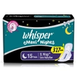 Whisper Maxi Night Sanitary Pads XL, 15 Count