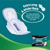 Whisper Maxi Night Sanitary Pads XL, 15 Count, Pack of 1