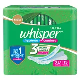 Whisper Ultra Clean Wings Sanitary Pads XL+, 15 Count, Pack of 1