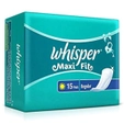Whisper Maxi Fit Sanitary Regular Pads, 15 Count