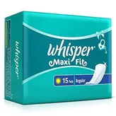 Whisper Maxi Fit Sanitary Regular Pads, 15 Count, Pack of 1