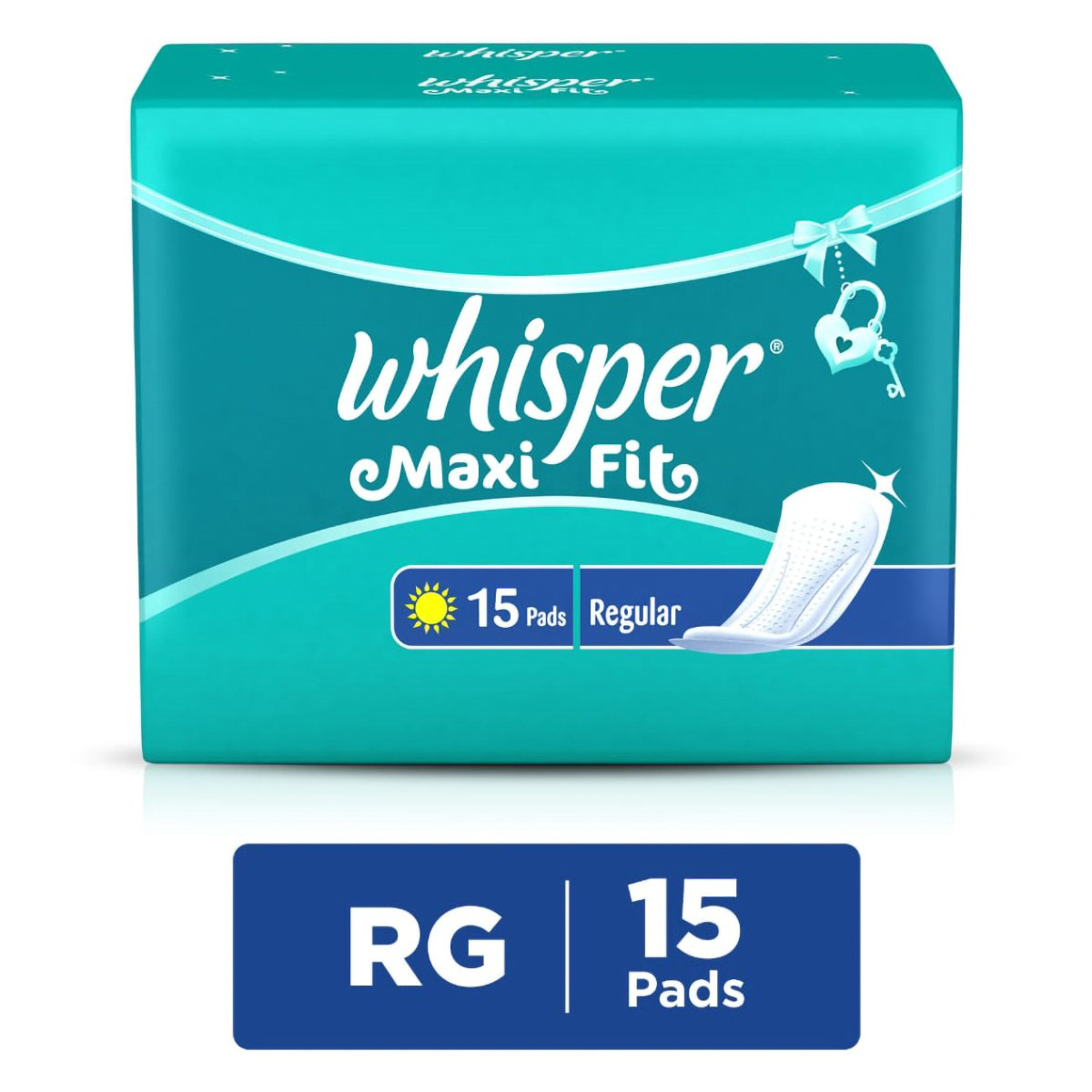 Whisper Maxi Fit Sanitary Pads Regular, 15 Count, Pack of 1 Whisper Maxi Fit Sanitary Pads Regular, 15 Count, Pack of 1