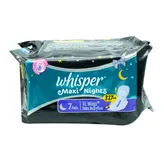Whisper Maxi Nights WIngs Sanitary Pads XL, 7 Count, Pack of 1