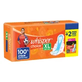 Whisper Choice Wings Sanitary Pads XL, 18 Count, Pack of 1