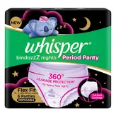 Whisper Bindazzz Nights Period Panty Medium-Large, 6 Count, Pack of 1