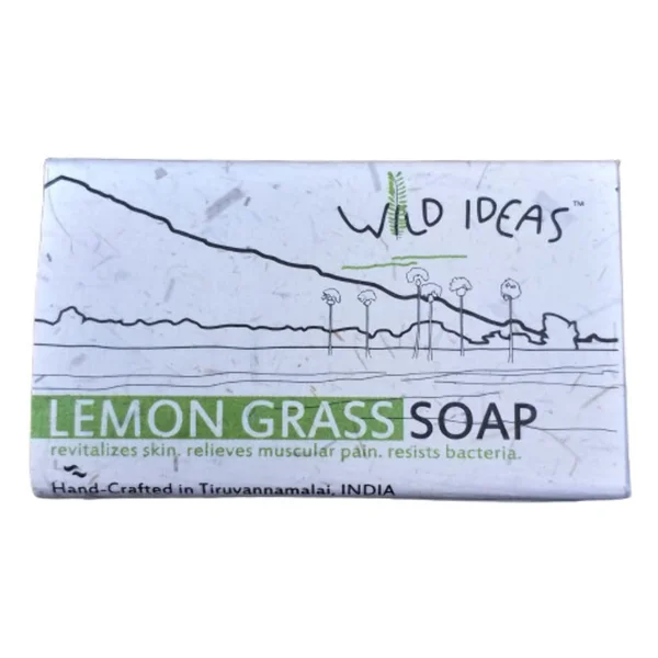 Wild Ideas Lemon Grass Hand Made Soap 100 gm | Relieves Muscular Pain | Revitalises Skin | Resists Bacteria