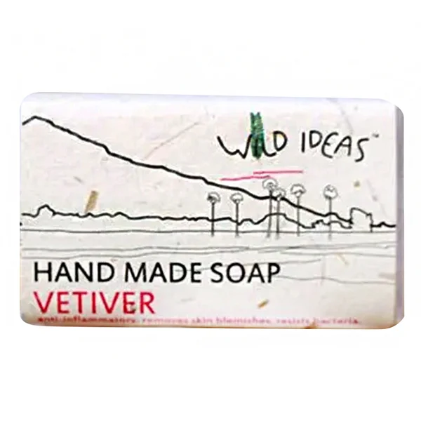 Wild Ideas Vetiver Hand Made Soap 100 gm | Removes Blemishes | Resists Bacteria