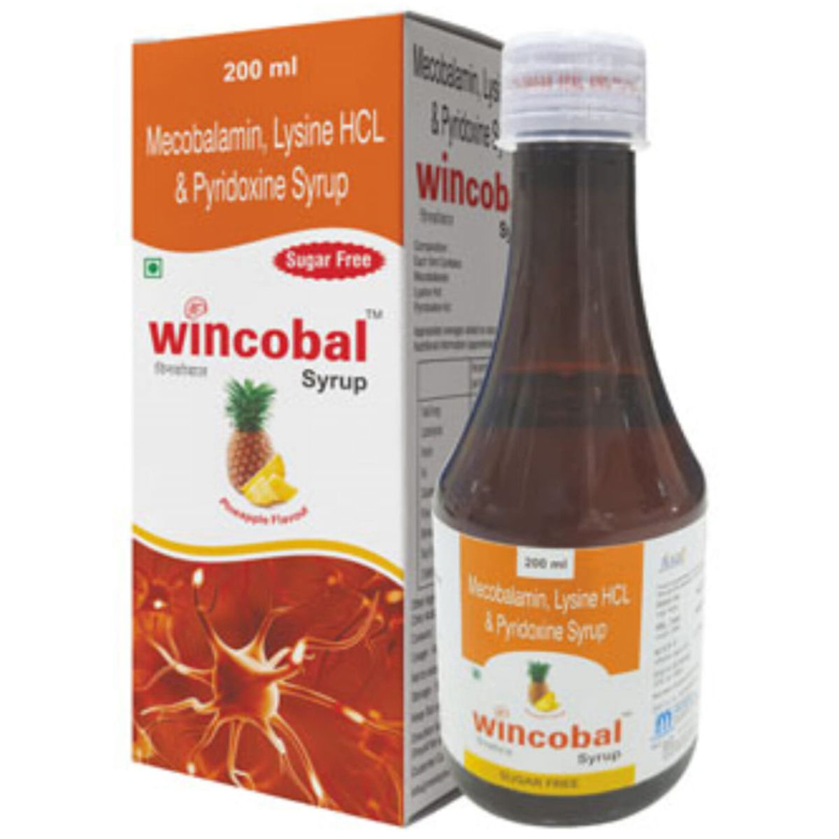 Buy Wincobal Sugar Free Pineapple Syrup 200 ml Online