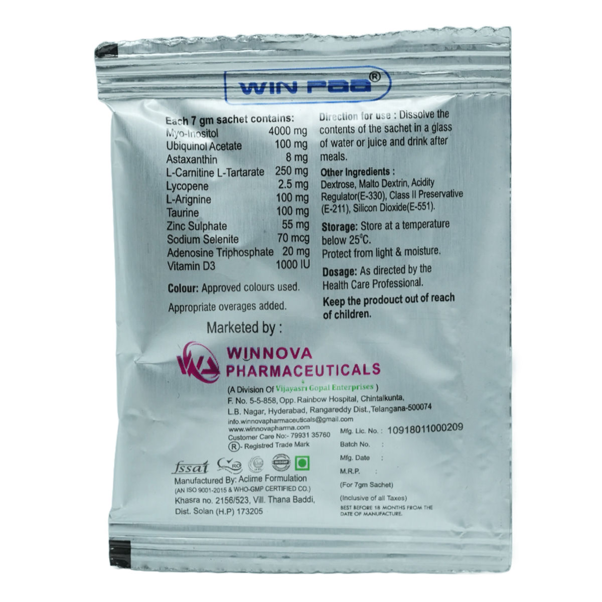 Win Paa Orange Sachet 7 gm Price, Uses, Side Effects, Composition Apollo Pharmacy