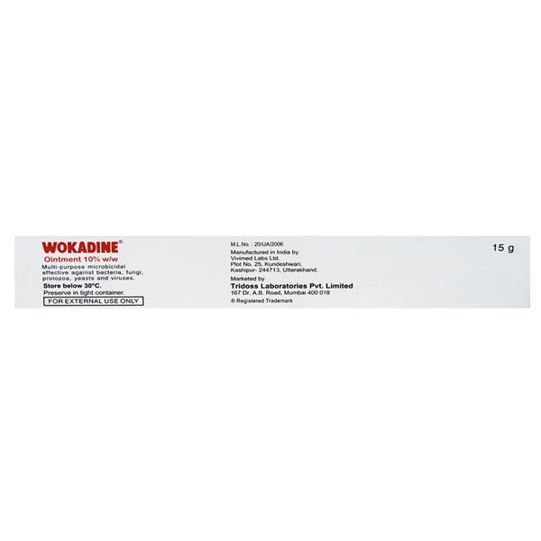 Wokadine 10% Ointment 15 gm, Pack of 1 OINTMENT