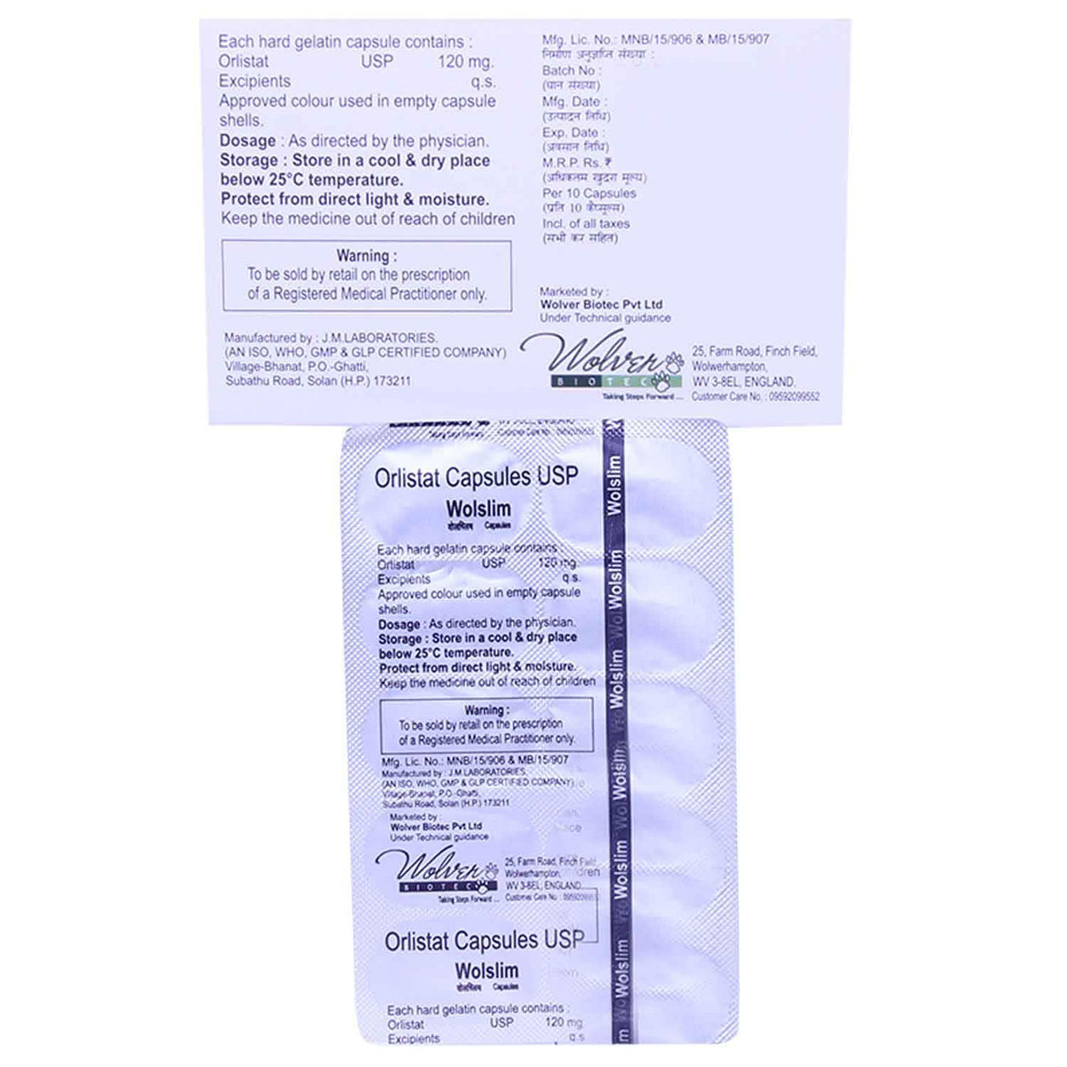 Wolslim Capsule 10's, Pack of 10 CAPSULES Wolslim Capsule 10's, Pack of 10 CAPSULES