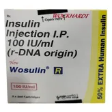 Wosulin R 100IU/ml Injection 3ml, Pack of 1 Injection
