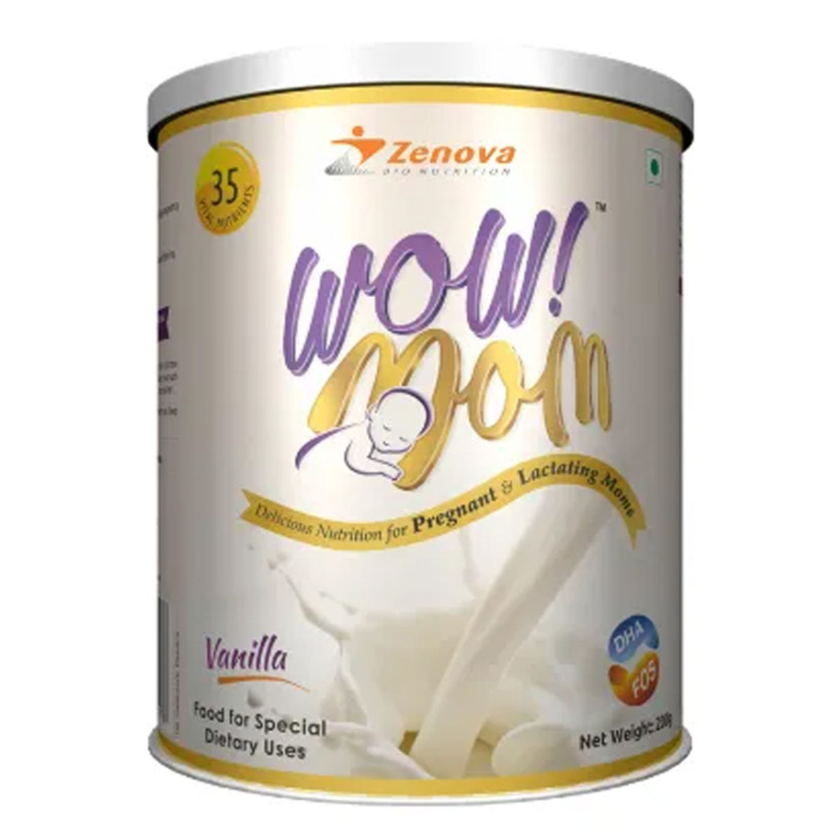 Buy Wow Mom Vannila Flavour Pregnants & Lactating Moms Nutrition Powder, 200 gm Tin Online