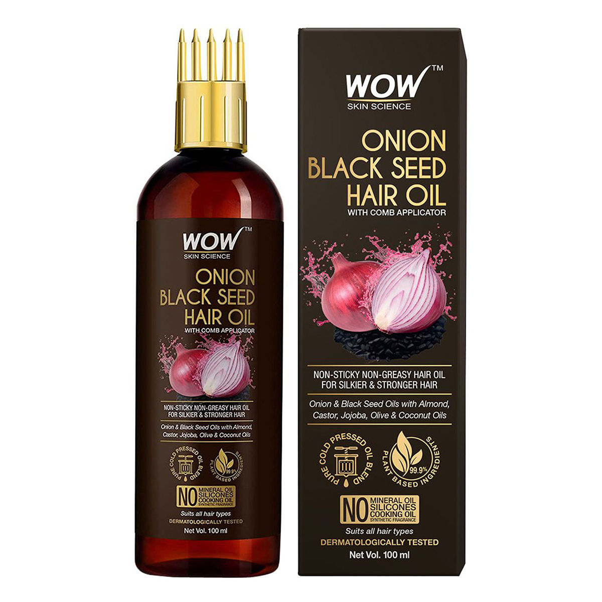 Buy Wow Skin Science Onion Black Seed Hair Oil, 100 ml Online