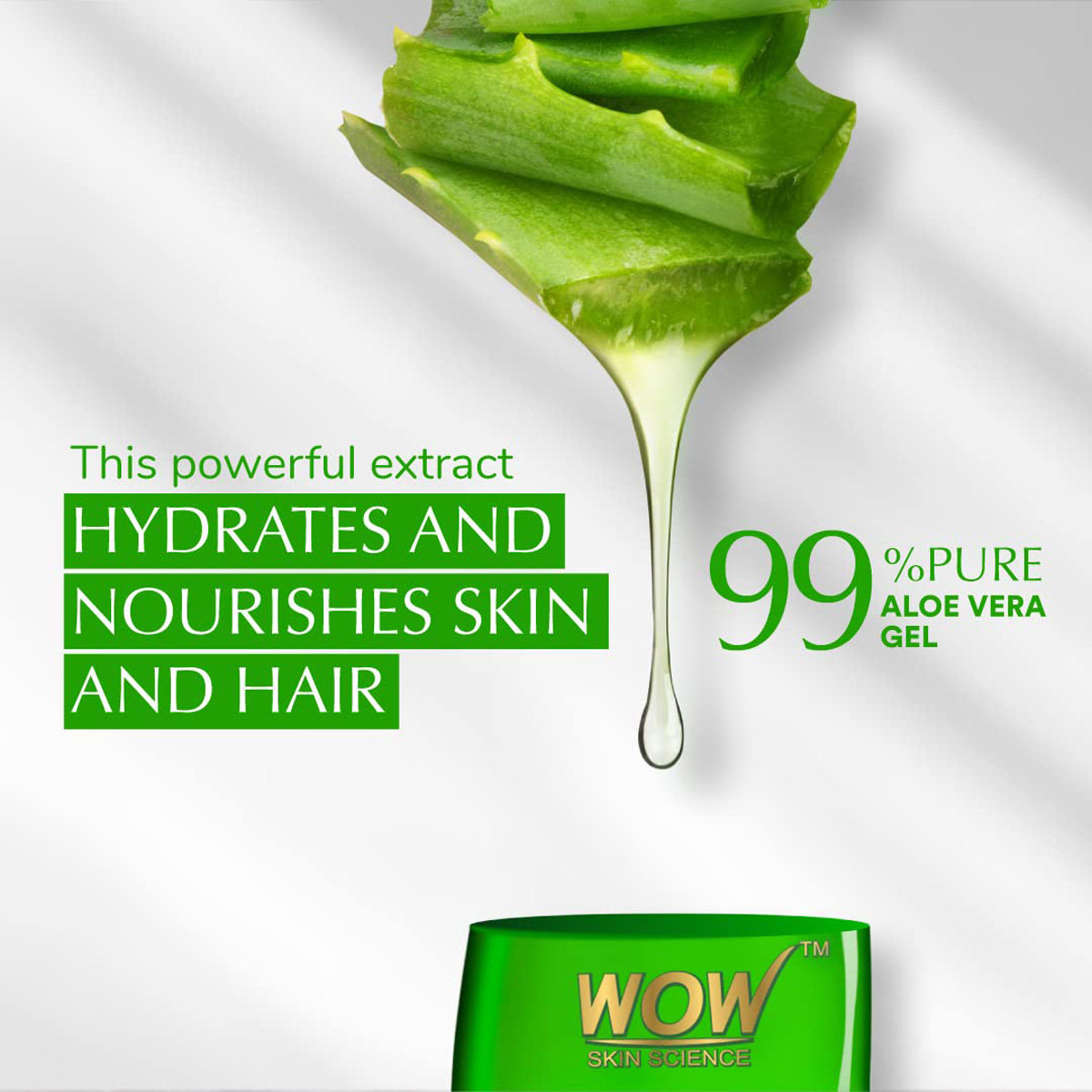 Wow Skin Science Aloe Vera Gel For Skin & Hair 130 ml | 99% Pure Aloe Vera | Hydrates & Nourishes | For All Skin & All Hair Types, Pack of 1 Wow Skin Science Aloe Vera Gel For Skin & Hair 130 ml | 99% Pure Aloe Vera | Hydrates & Nourishes | For All Skin & All Hair Types, Pack of 1