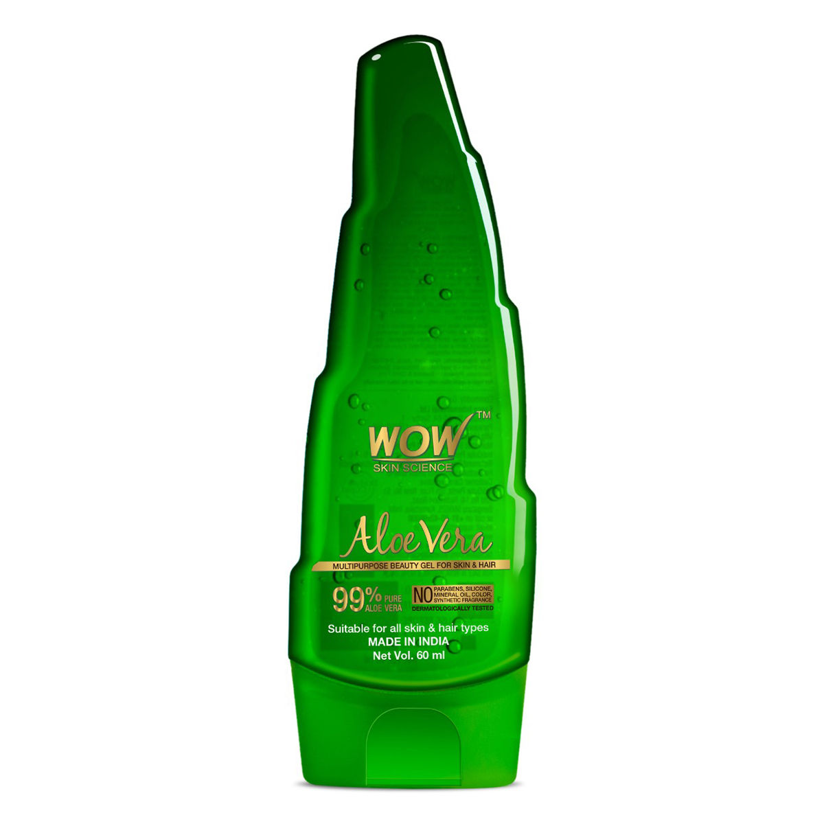Buy Wow Skin Science Aloe Vera Gel For Skin & Hair, 60 ml Online