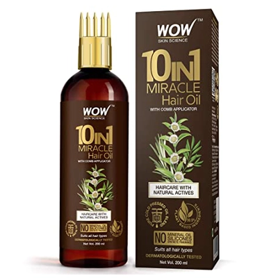 WOW Skin Science 10-in-1 Miracle Hair Oil, 200 ml, Pack of 1