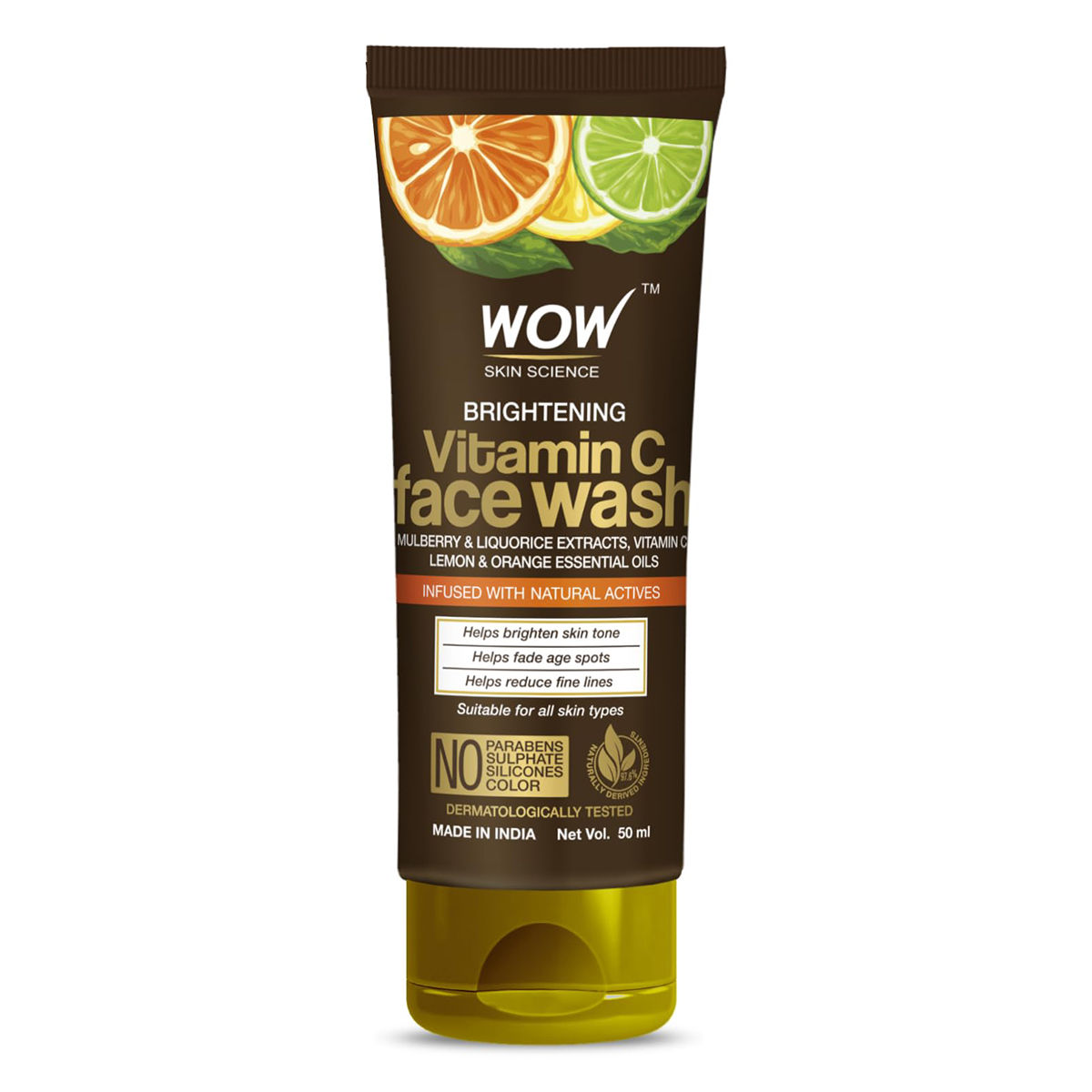 Wow Skin Science Brightening VitaminC Face Wash 50 ml Mulberry