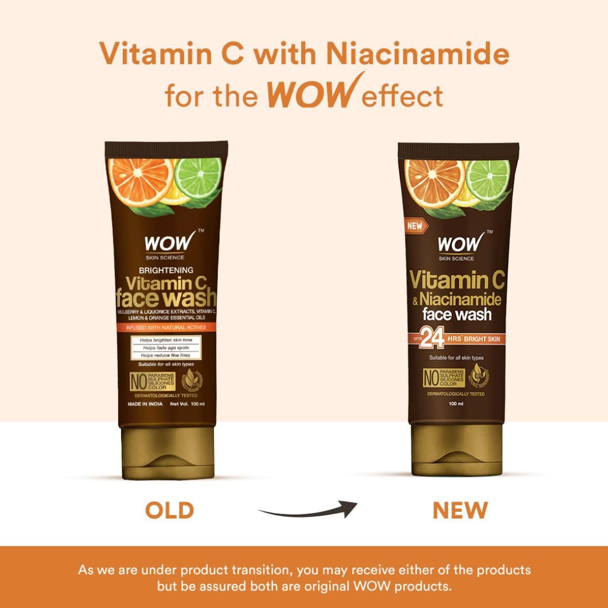 Advanced Science Dark Spot Brightener Vitamin C Licorice Root Wow Skin Science Brightening Vitamin-C Face Wash 50 ml | Mulberry