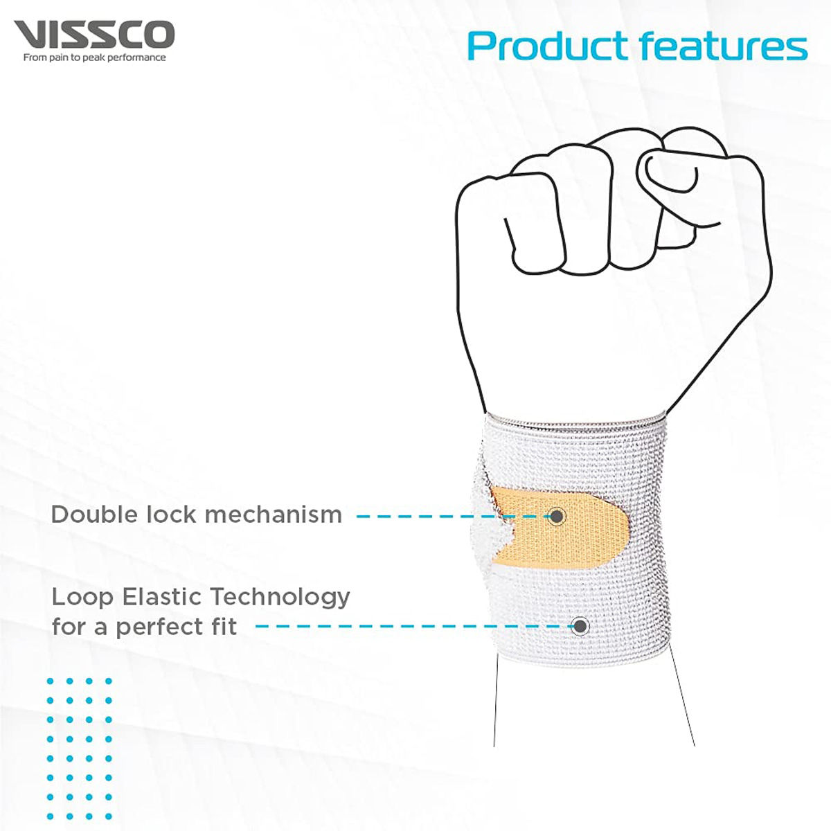 Vissco Double Lock Wrist Binder, 1 Count Price, Uses, Side Effects