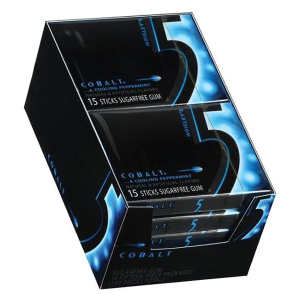Wrigleys 5 Cobalt Sugarfree Gum, 15 Count, Pack of 1