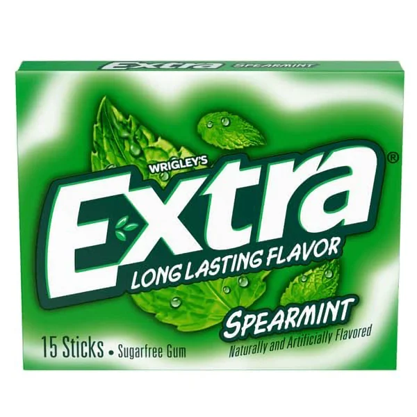 Wrigleys Extra Spearmint Sugarfree Gum, 15 Count, Pack of 1