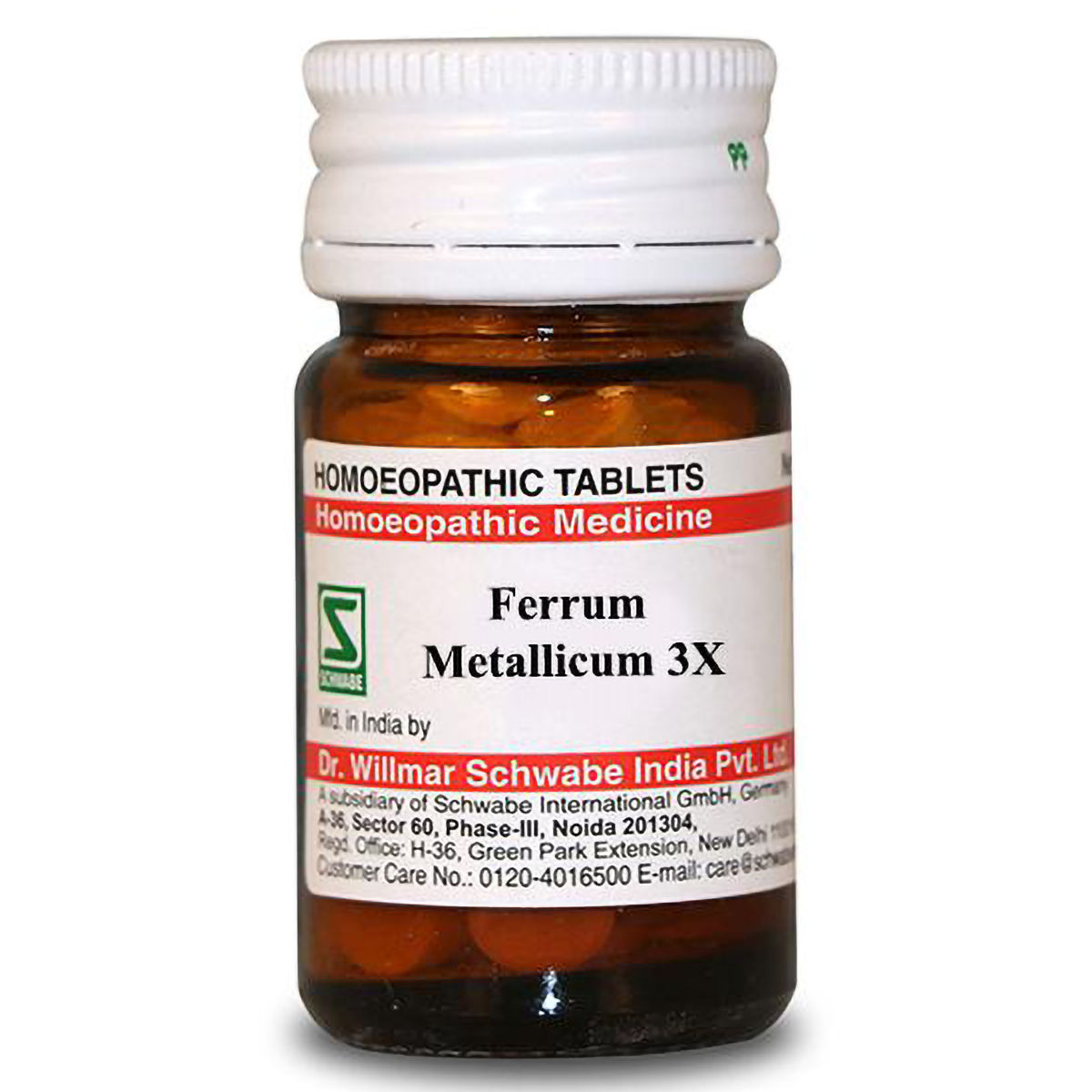 Dr.Willmar Schwabe Ferrum Metallicum 3X Tablets, 20 gm Uses, Benefits