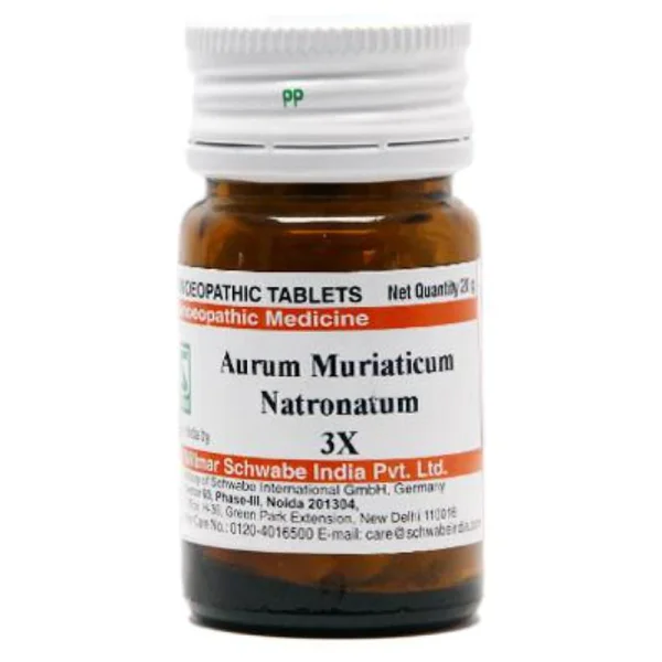 Dr.Willmar Schwabe Aurum Muriaticum Natronatum 3X Tablets, 20 gm